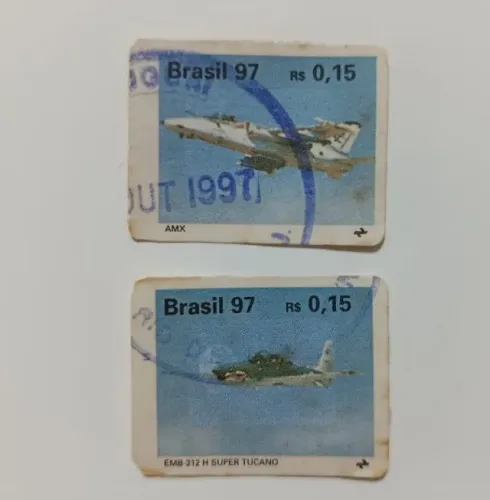 Selo postal série aviões