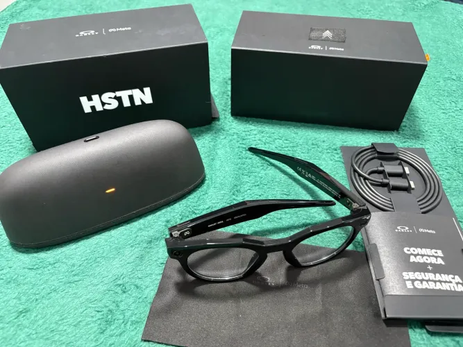 Óculos Inteligente Oakley Meta Hstn Prizm Black Polarized - Black