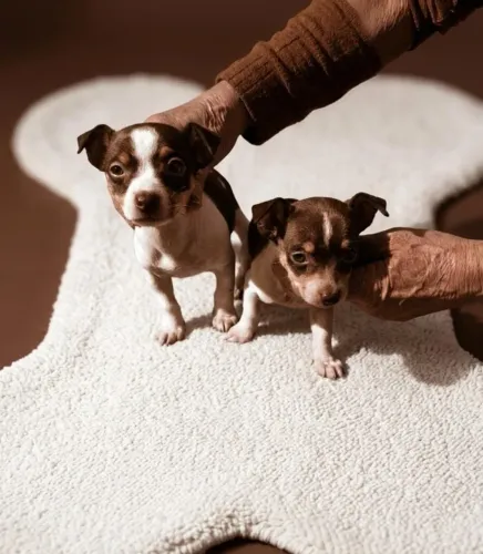 Pinscher Exótico Branco e Chocolate