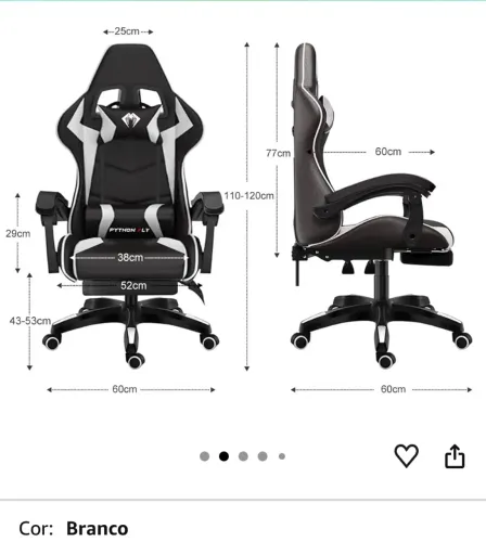 Cadeira gamer de pouco uso 