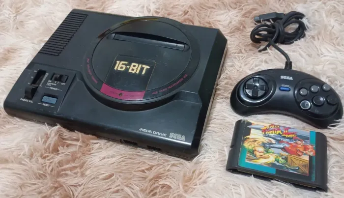 MEGA DRIVE + STREET FIGHTER ITEM DE COLEÇÃO