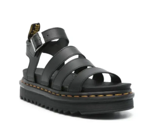Sandália Dr. Martens Blaire Plataforma Original Preta Tam 38