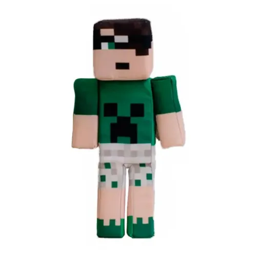 Boneco Mike Tazercraft Pelucia Articulada Minecraft Zr Toys