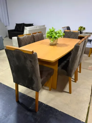 mesa de janta 4/6 cadeiras disponive lpronto entrega