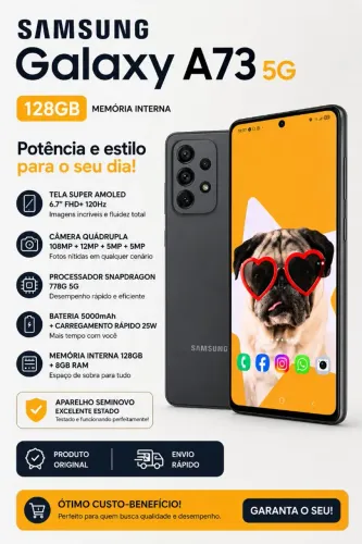Celular Samsung A73 128Gb excelente oportunidade