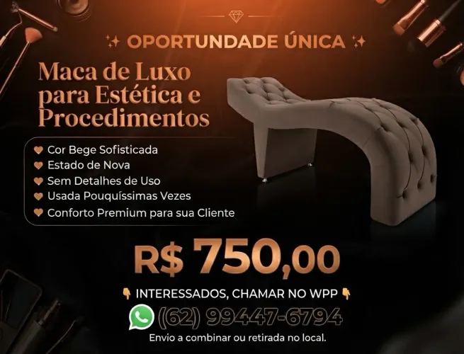 Vende-se maca estética.