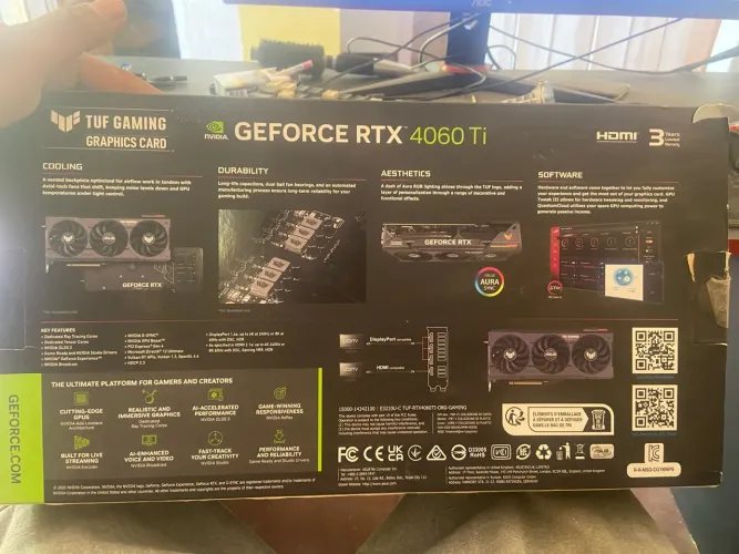 Placa de vídeo 4060 ti 8G OC GDDR6 Tuf gaming DLSS3