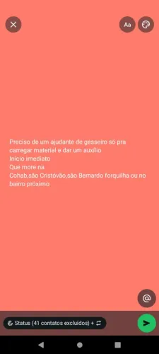 Preciso de um ajudante 