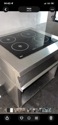 Fogão e chapa industrial para grandes quantidades