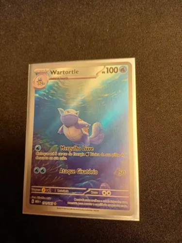 (NM) Wartortle Full Art [171/165] da coleção 151 Escalate e Violeta com a sleeve temática