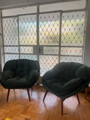 Kit poltronas verdes em veludo