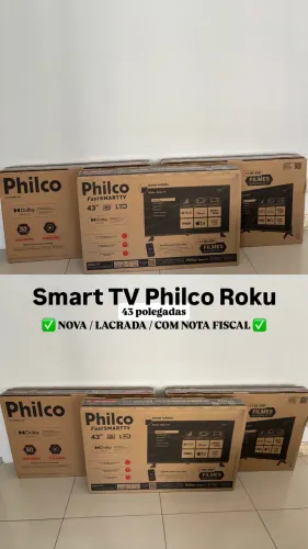 Smart TV PHILCO ROKU 43 polegadas  NOVA