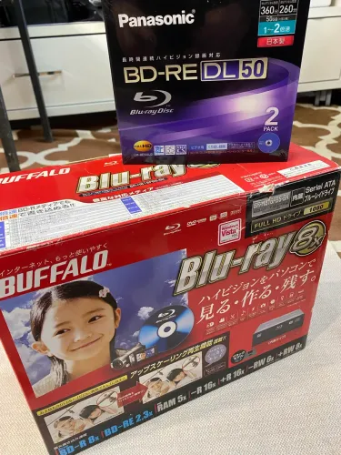 Gravador Blu-ray Buffalo Novo Na Caixa + Pack 2 Mídias Novas Panasonic
