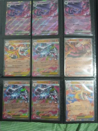 Cartas pokémon ex e de mega evolução