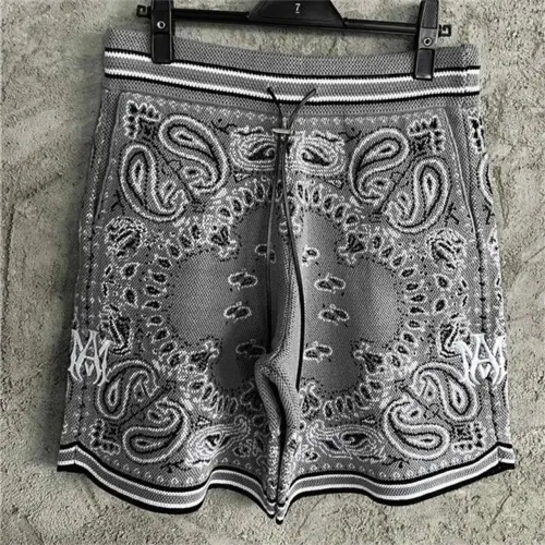 shorts amiri bandana tricô knit cinza crochet lã bermuda mike grey paisley couro