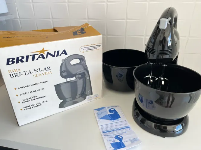 Batedeira Britânia Pérola 550 Double Bowl  500w 220v nova 