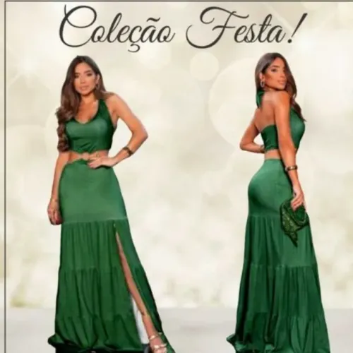 vestido longo com fenda