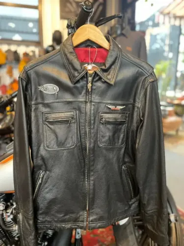 Jaqueta Harley Davidson Couro + cetim Feminina ID8375 TAM M