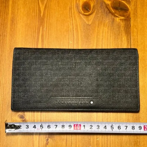 carteira montblanc longa 100% original unisex em couro saffiano