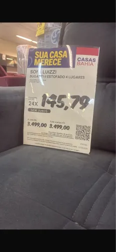 Sofa Luizzi bugatti II - 4 lugares - Novo