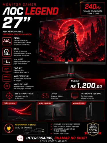 MONITOR GAMER AOC HERO 27? - ALTA PERFORMANCE