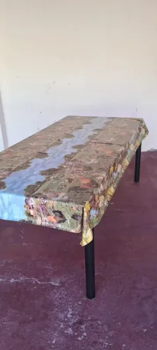 Mesa Grande de 2.60 metros de vidro temperado