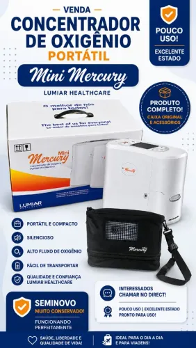 Concentrador de Oxigênio Portátil Mini Mercury - Pouco Uso
