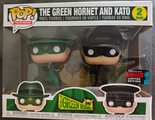 The Green Hornet and Kato funko especial 2019 fall convention - limites edition (novo)