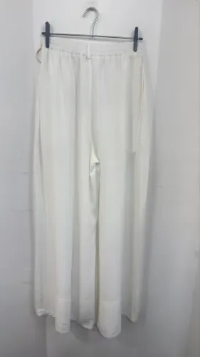 Calça Pantalona Farm prega Branco TAM. P