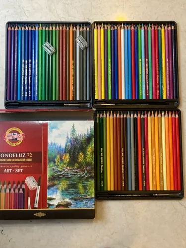 Lápis aquarelavel 72 cores ; Mondeluz ; Koh-I-Noor