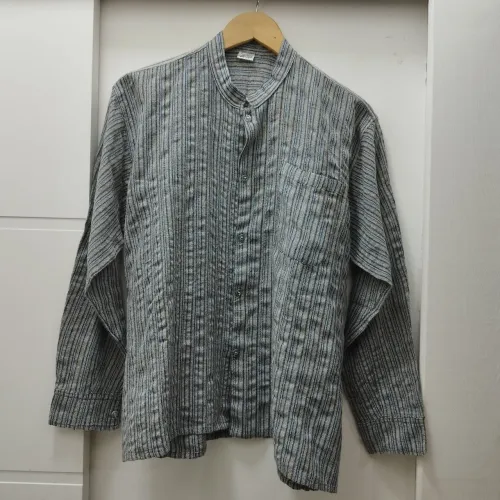 Camisa Folkloricos gola padre listrada