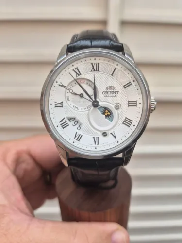 Relogio Automático Orient Bambino Sun and Moon Edição Limitada