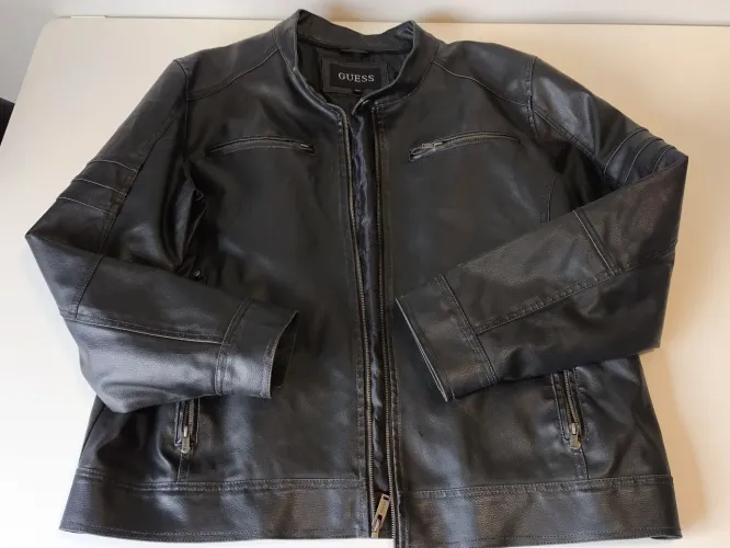 Jaqueta Masculina Guess Original XXL - Couro Ecológico (Importada EUA)