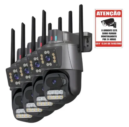Kit 4 Câmeras De Segurança A38 6mp Icsee Wi-fi Sensor