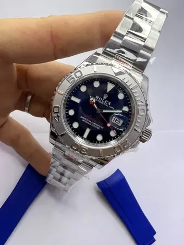 Relogio Rolex Yacht Master Azul Clone Eta