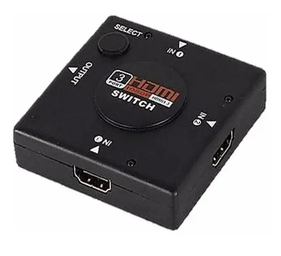 Switch Hdmi Divisor Hub com 3 Portas Hdmi Full HD 1080p