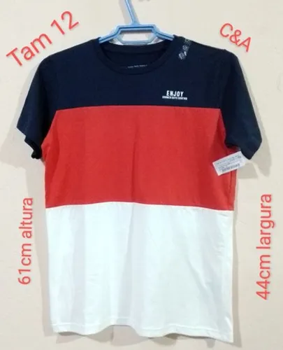 Camiseta nova com etiqueta infantil Tam 12 Palomino da C&A