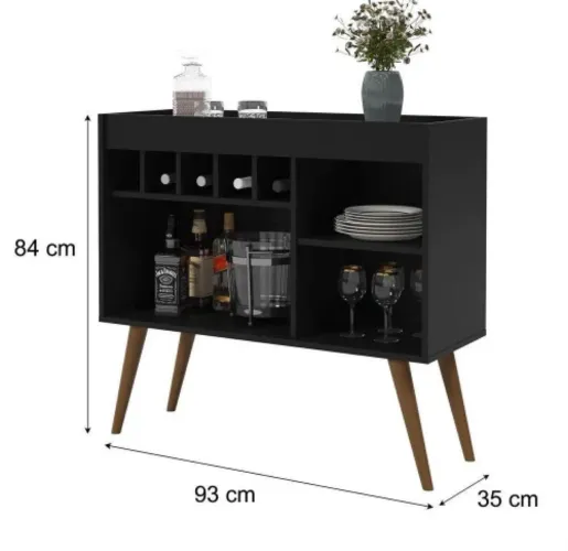 Aparador Bar Moderno Preto - @dicasabh