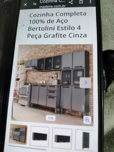 Vendo cozinha de aço Bertoline na cor cinza