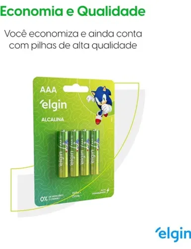 Pilha AAA alcalinas 