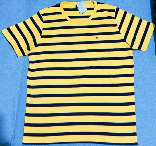 Camiseta Listrada Polo Play Yellow 100% Original