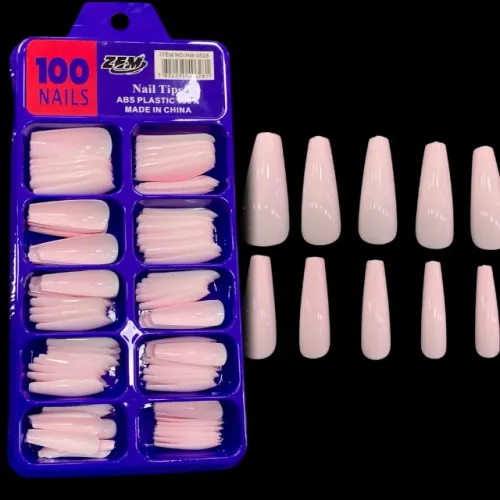 Kit 400 Unhas Tips Postiça Bailarina Realista 