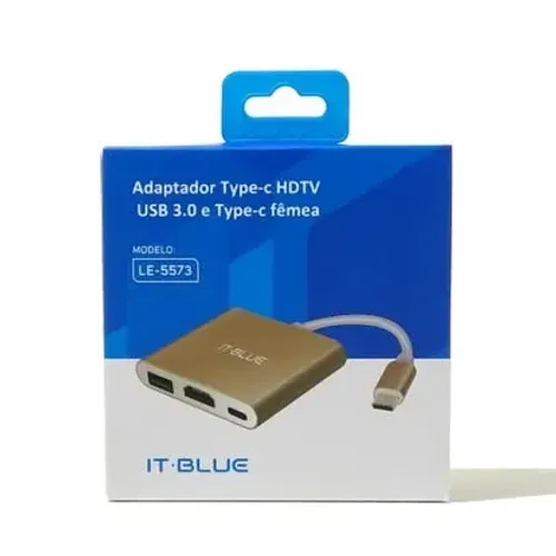 Conversor Tipo-C para USB HDMI Tipo-C IT-Blue