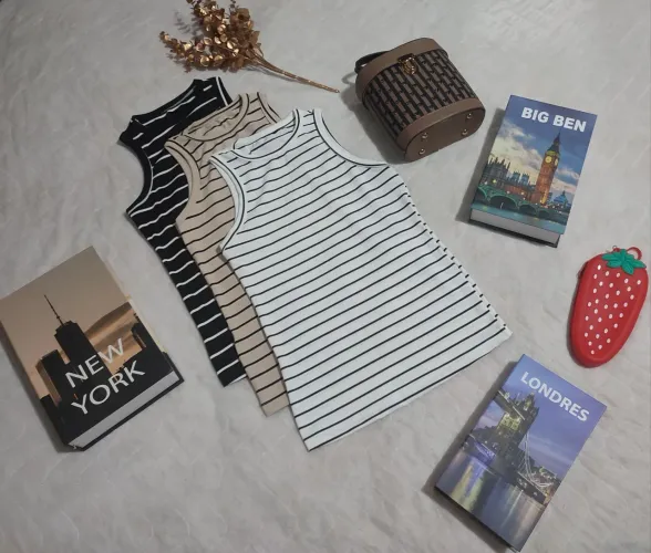 Blusa Regata Feminina Canelada 