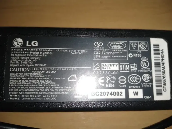 Fonte para notebook LG - 19v 3,42a 65w Pa-1121-02h Ppp016L