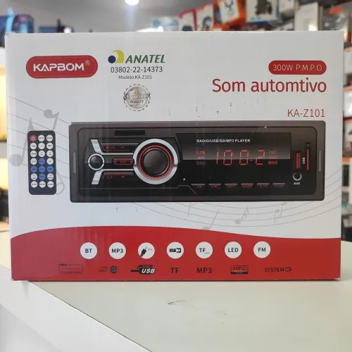 Som Automotivo rádio Kapbom KA-Z101