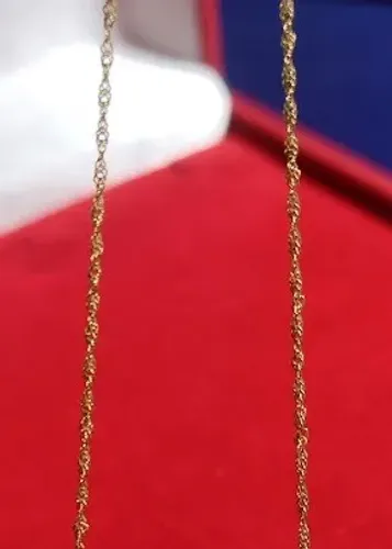 Pulseira Torcidinha Ouro 18 Kilates Peso 0.50 Grama 19 Cm 0.8 mm Maciça