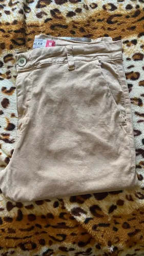 Calça Polo Wear Sarja/Alfaiataria/Chino Bege Skinny Tamanho 42