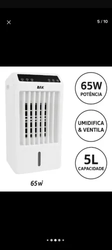 Climatizador Bak portátil com controle remoto 300,00