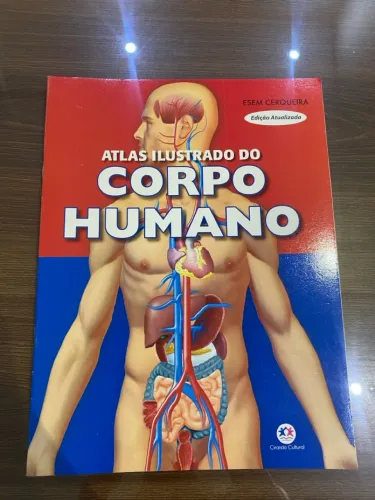 Livro de estudos corpo humano ilustrado com cores